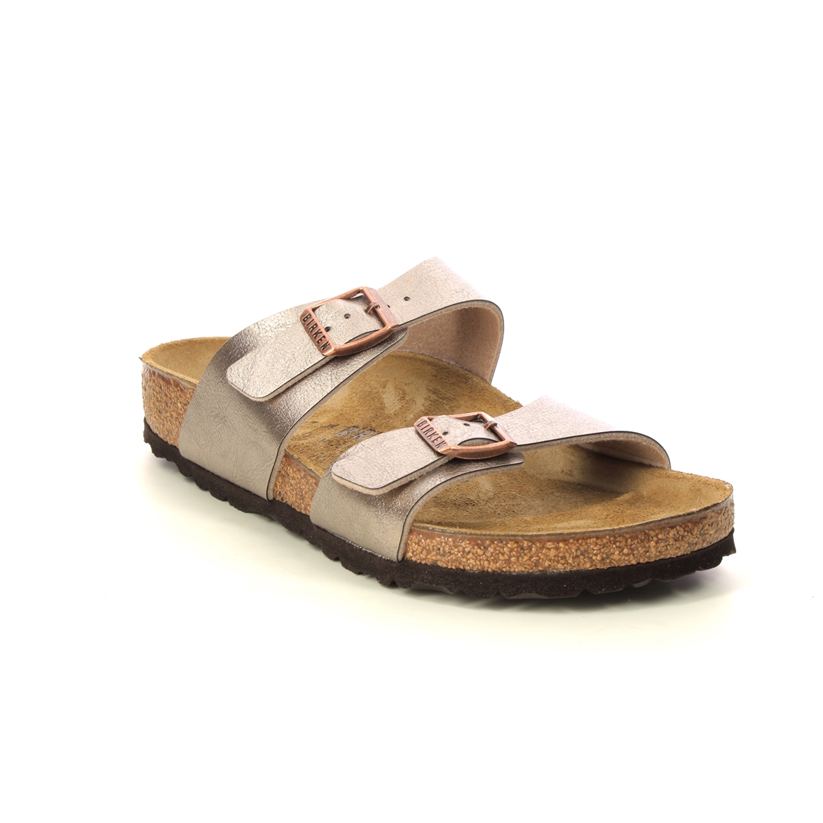 Birkenstock Sydney Taupe Womens Slide Sandals 101616868 in a Plain Man-made in Size 42