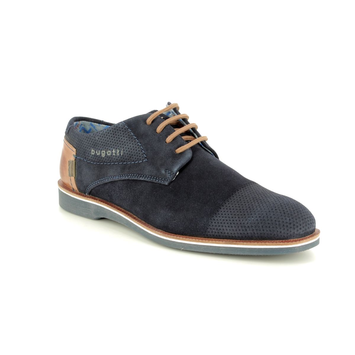 Navy suede casual shoes
