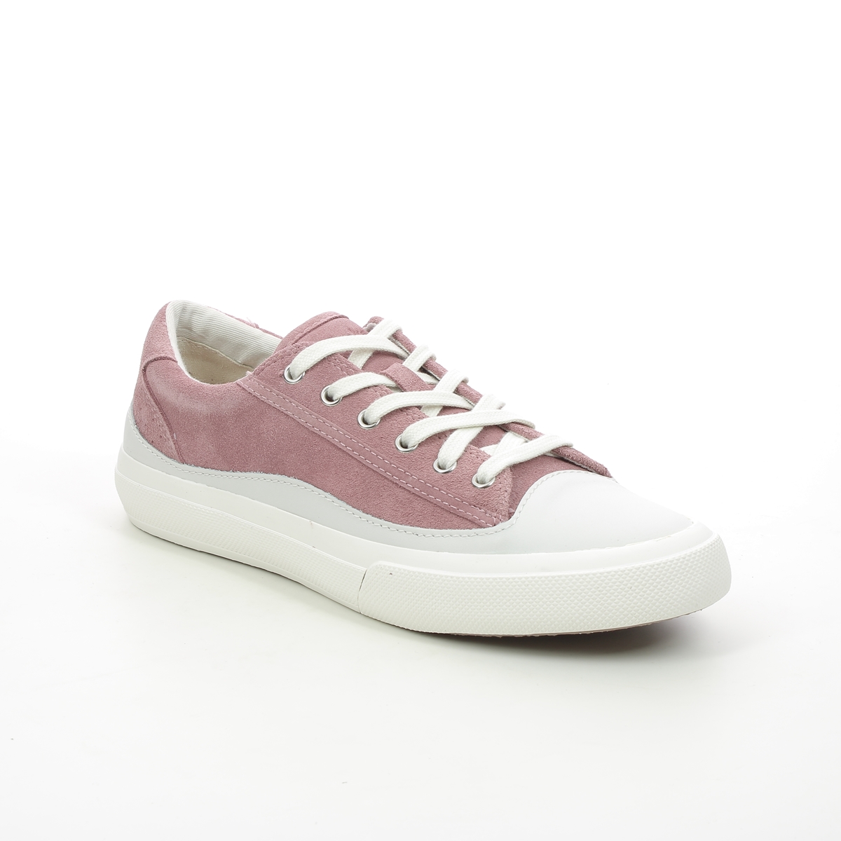 Clarks Aceley Lace Rose pink Womens trainers 6092-94D in a Plain Leather in Size 4