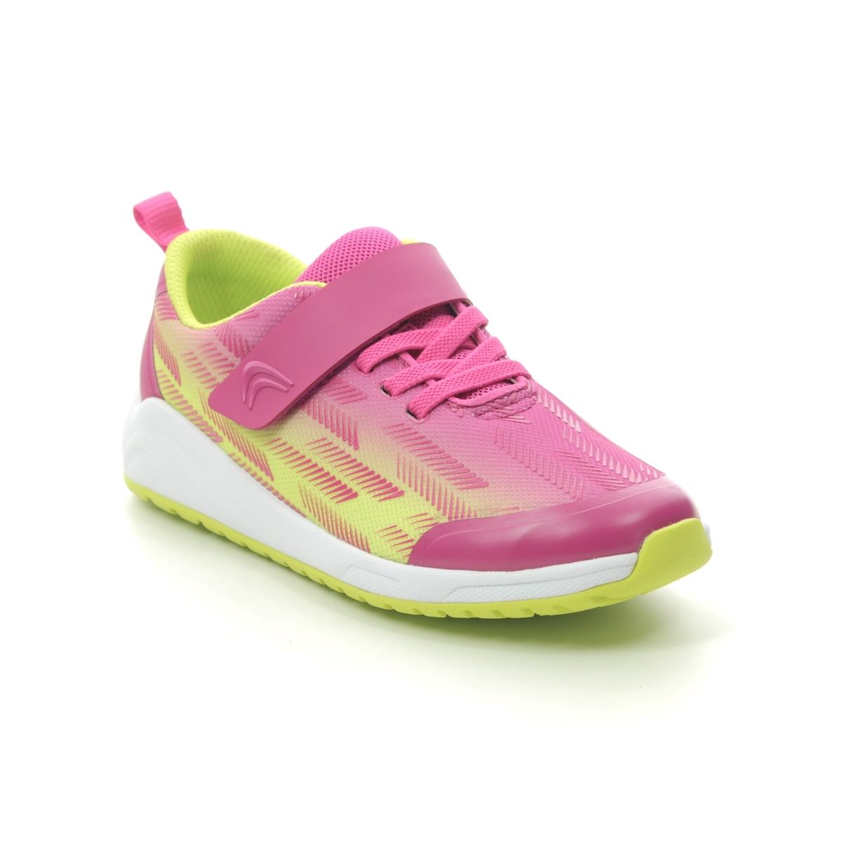 Clarks Aeon Pace K Pink Glitz Kids girls trainers 5154-27G in a Plain Man-made in Size 2.5