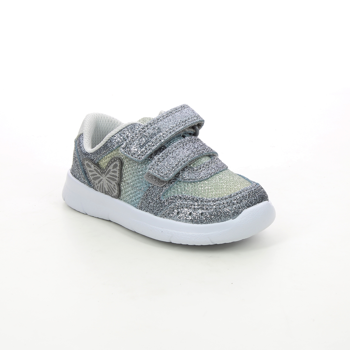 Clarks Ath Wing T F Fit Metallic toddler girls