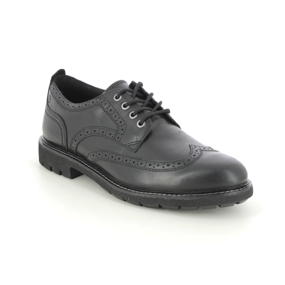 Clarks Batcombe Far Wing Black Leather Mens Brogues 734387G In Size 7 In Plain Black Leather G Width Fitting