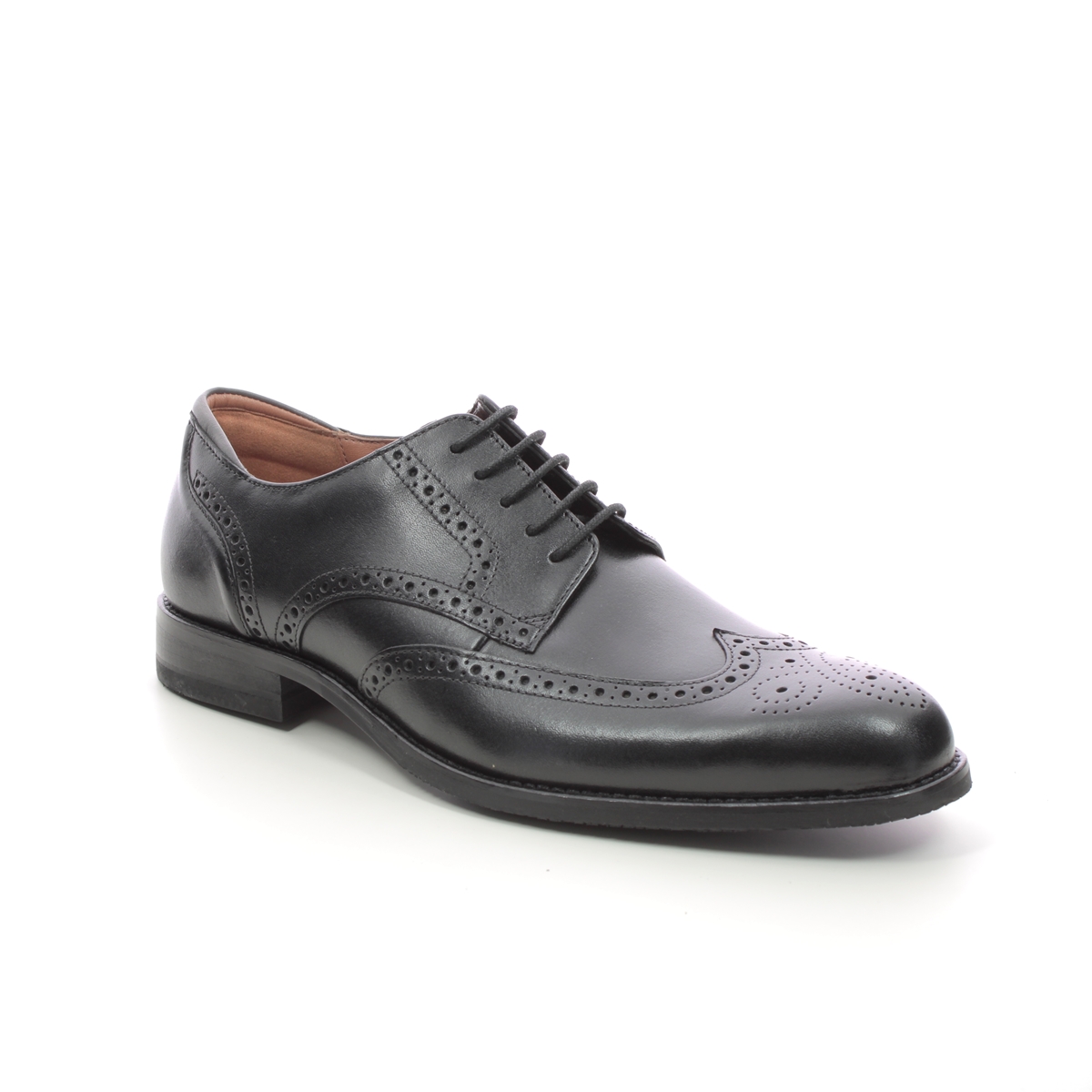 Clarks Craftarlo Limit Black leather Mens Brogues 7145-27G in a Plain Leather in Size 11