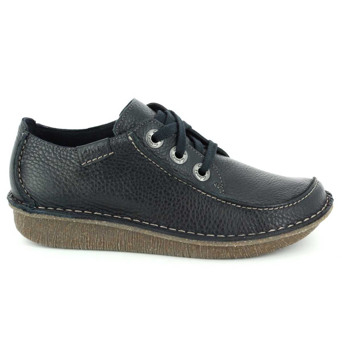 clarks funny dream navy leather