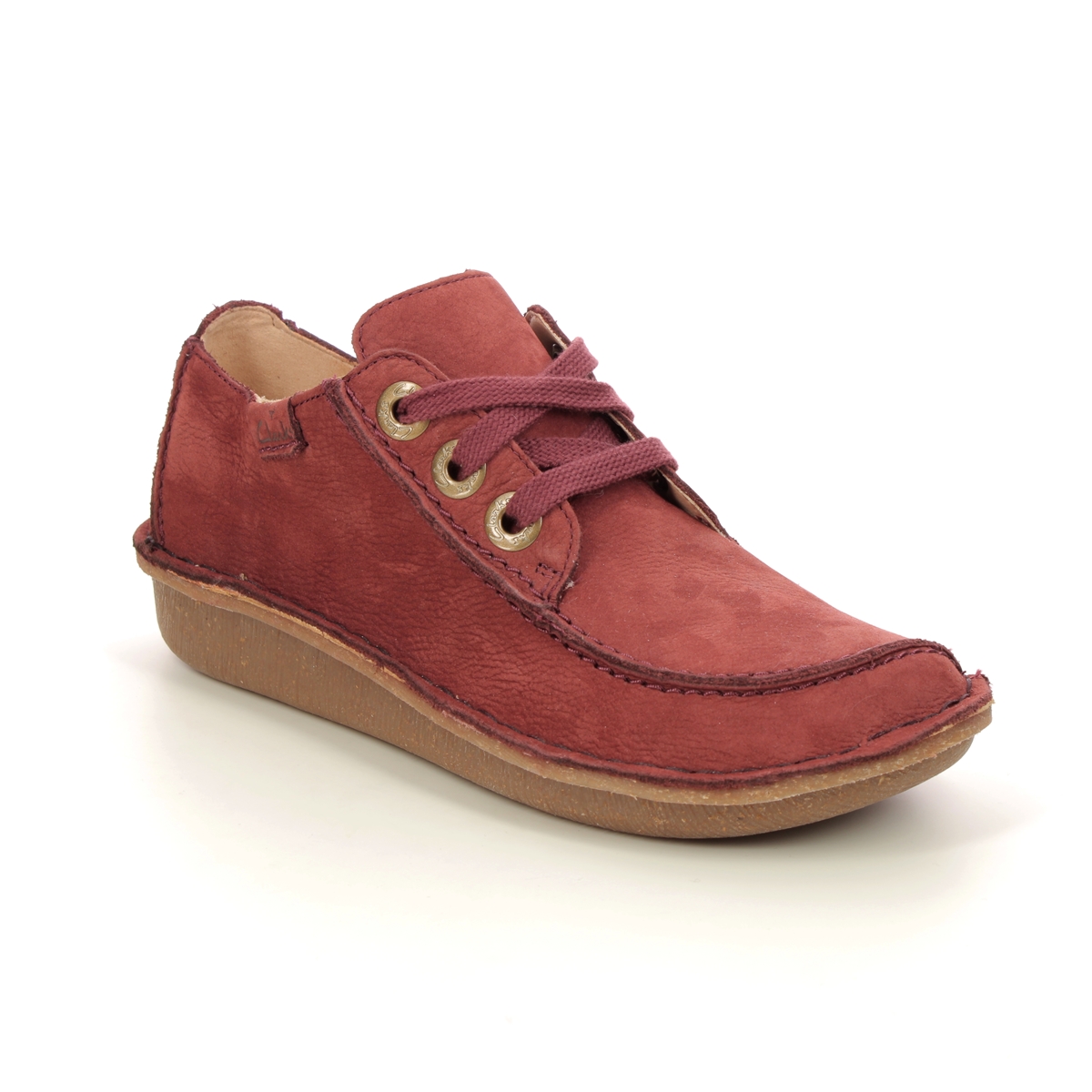 Clarks Funny Dream Fit Tan Nubuck lacing shoes