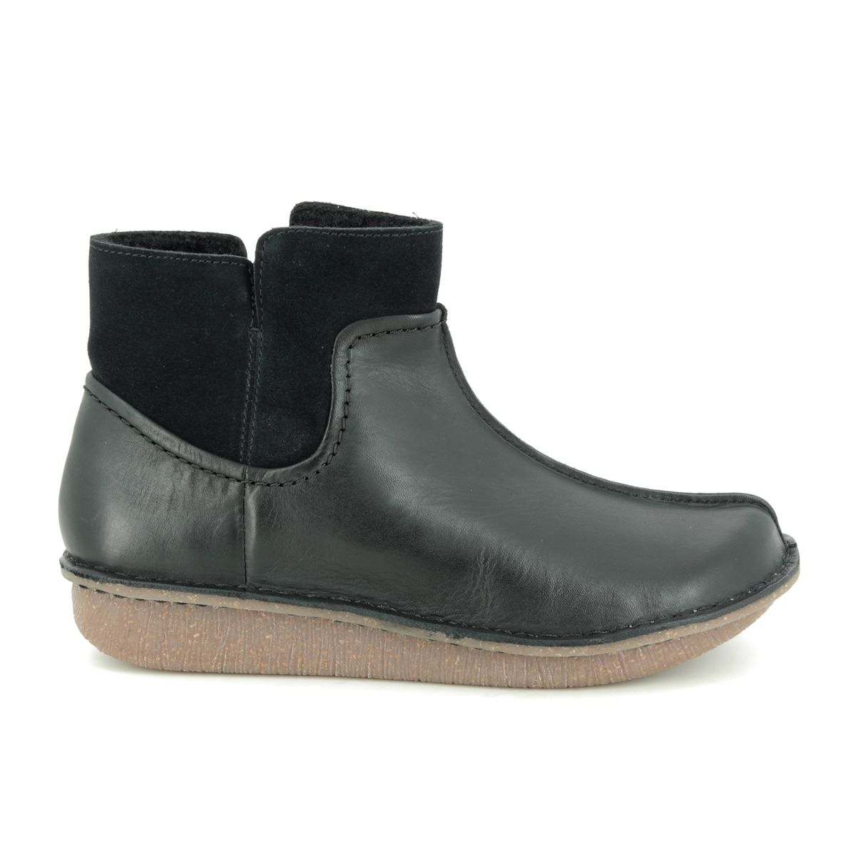 Clarks Funny Mid Black leather Womens Ankle Boots 4432-14D