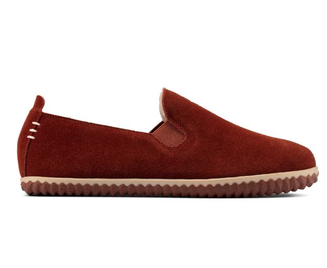 clarks red slippers