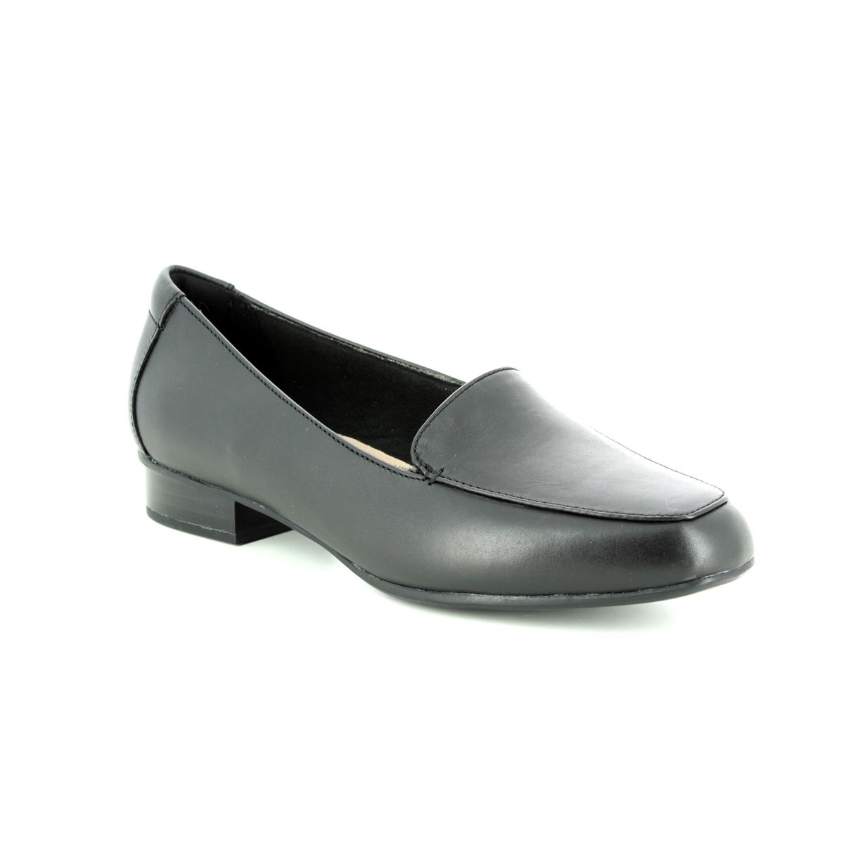 clarks black leather loafers