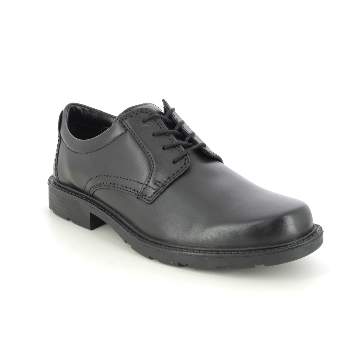 Clarks Kerton Lace Black Leather Mens Formal Shoes 656058H In Size 9 In Plain Black Leather H Width Fitting Extra Wide