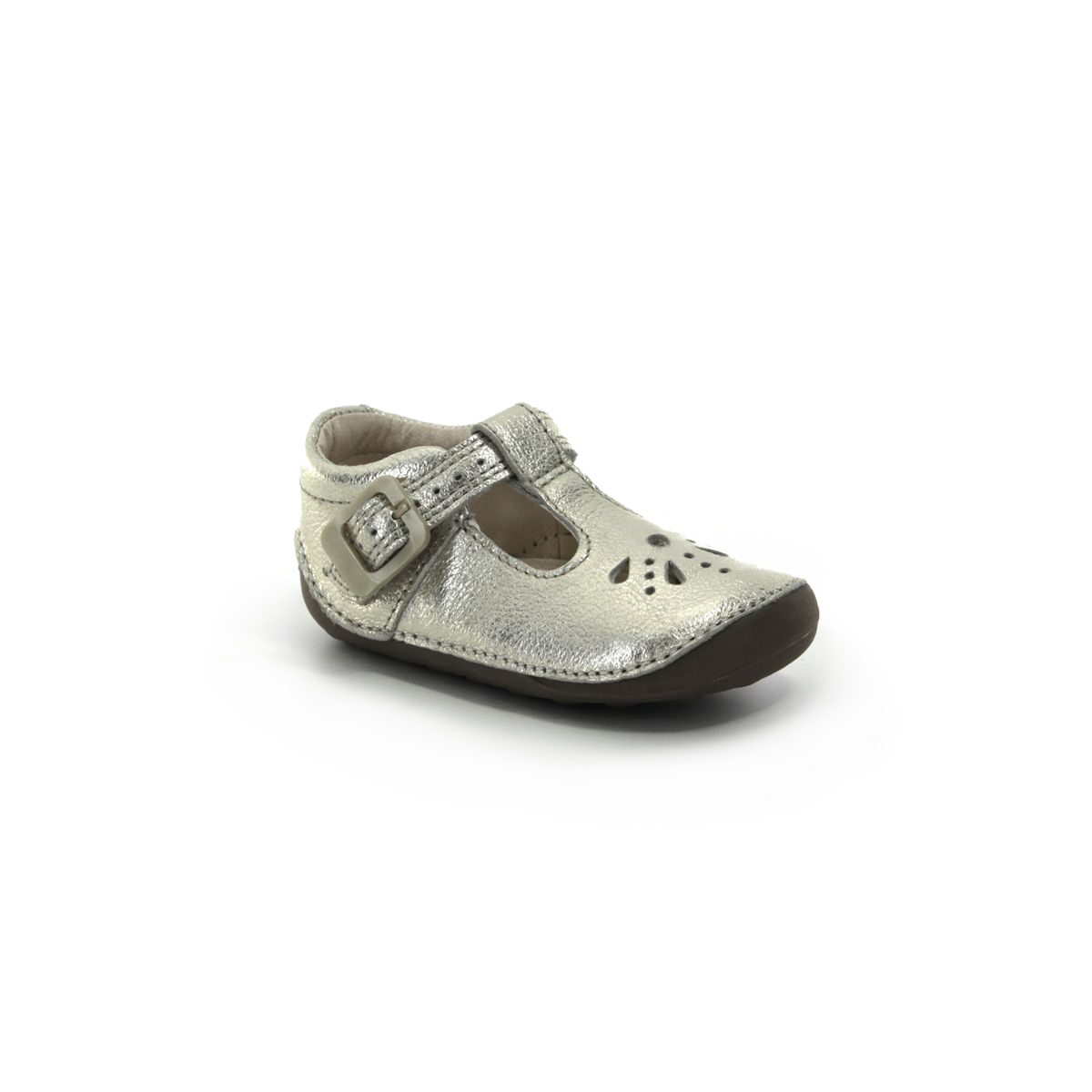 Clarks Little Weave F Fit Gold first shoes