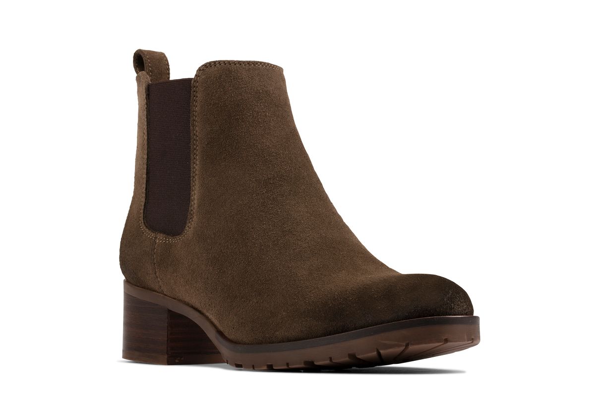 olive suede chelsea boots