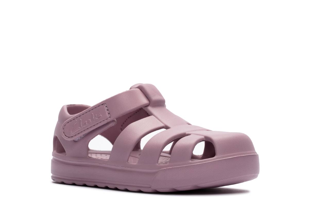 Clarks Move Kind K Pink Kids Girls Sandals in a Plain Man-made in Size 10