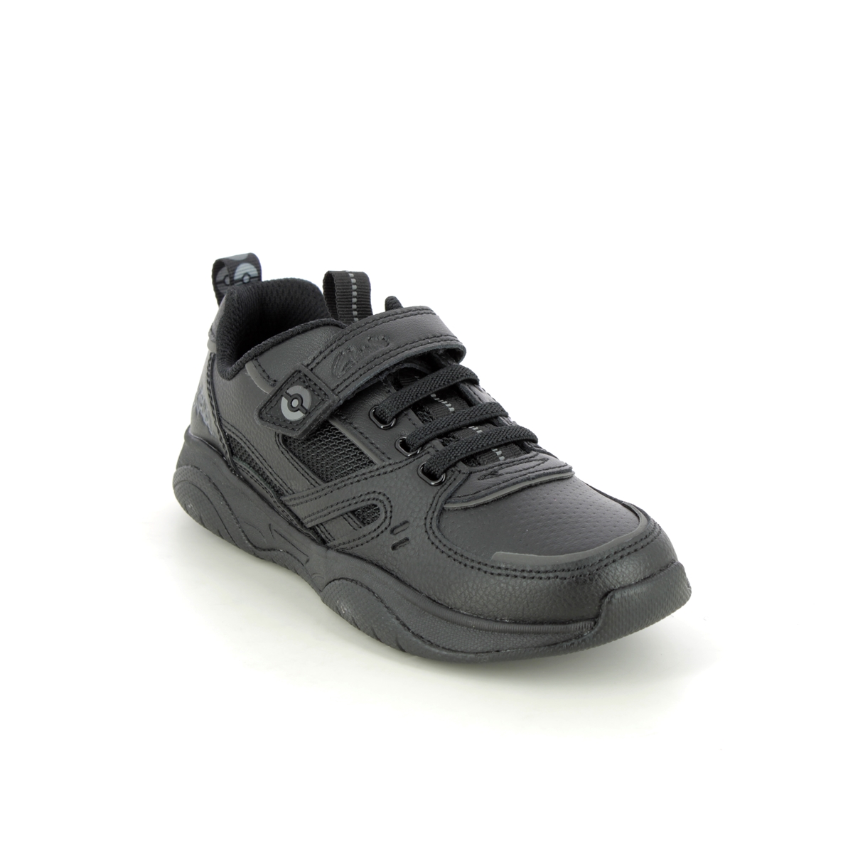 Clarks Pokemon Grip Trade K Black Leather Kids Boys Trainers 693486F In Size 10 In Plain Black Leather F Width Fitting Regular Fit For School For kids