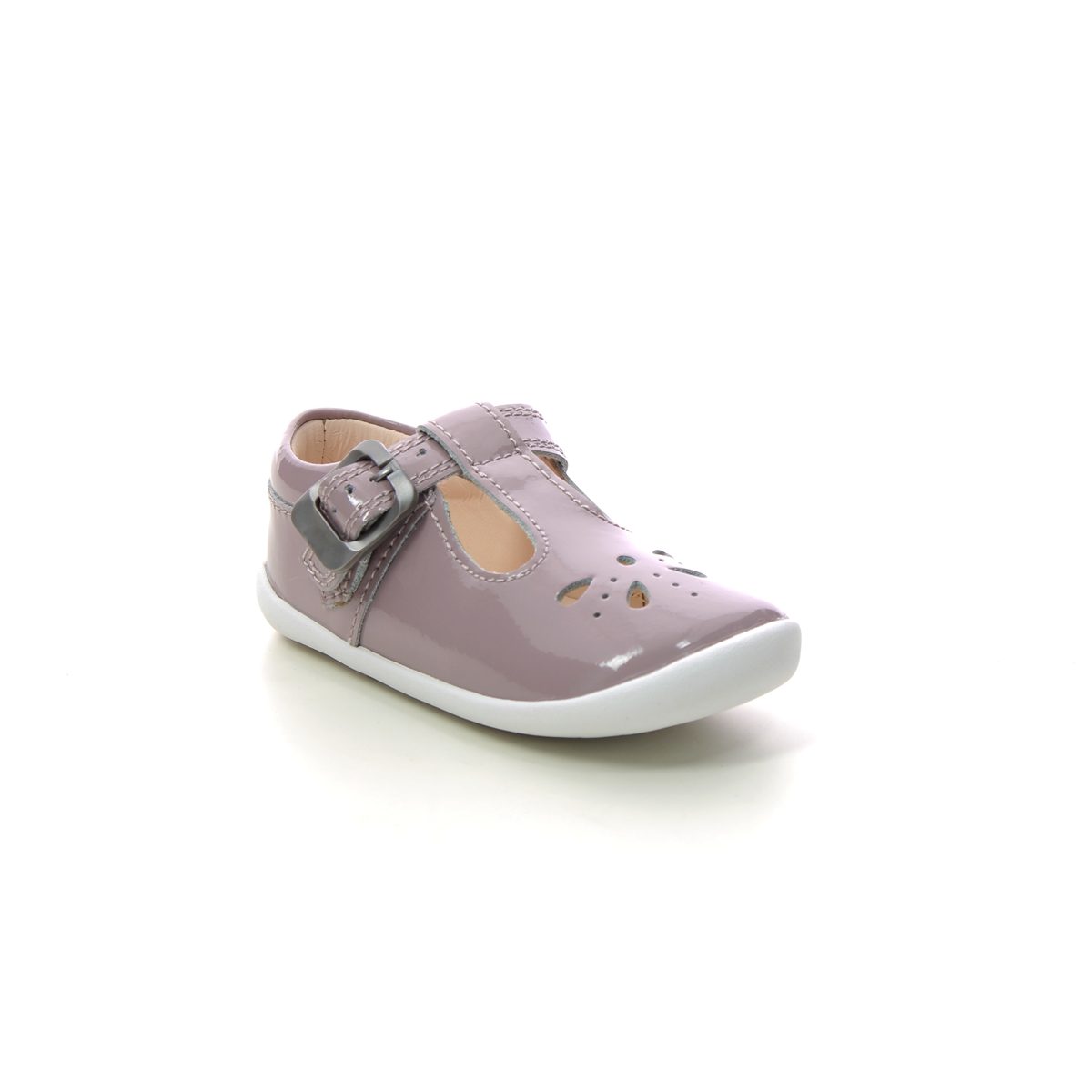 Clarks Roamer Star T Pink Kids girls first and baby shoes 4346-35E in a Plain Leather in Size 5