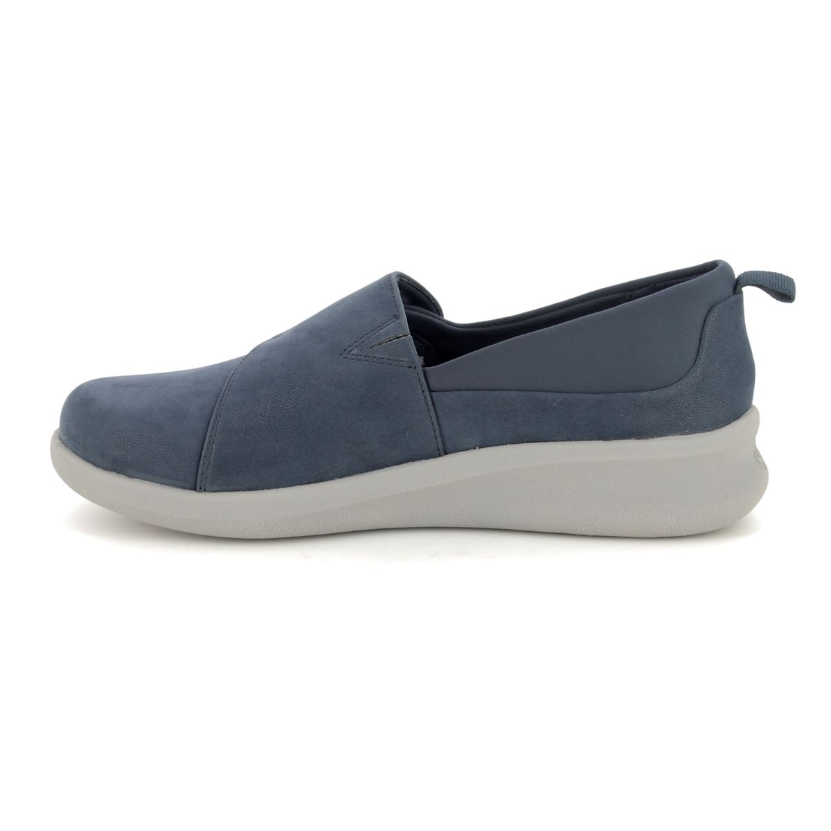 Clarks Sillian 2 Ease D Fit Navy Comfort Slip On Shoes