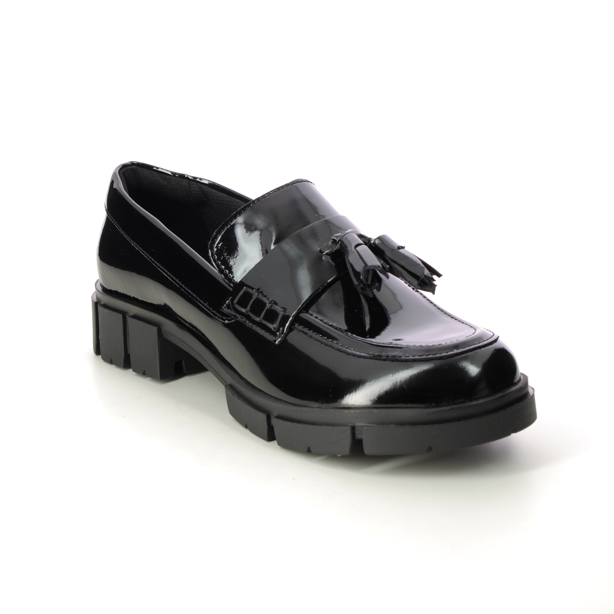 Clarks Teala Loafer Black Patent Womens Loafers 689984D In Size 6 In Plain Black Patent