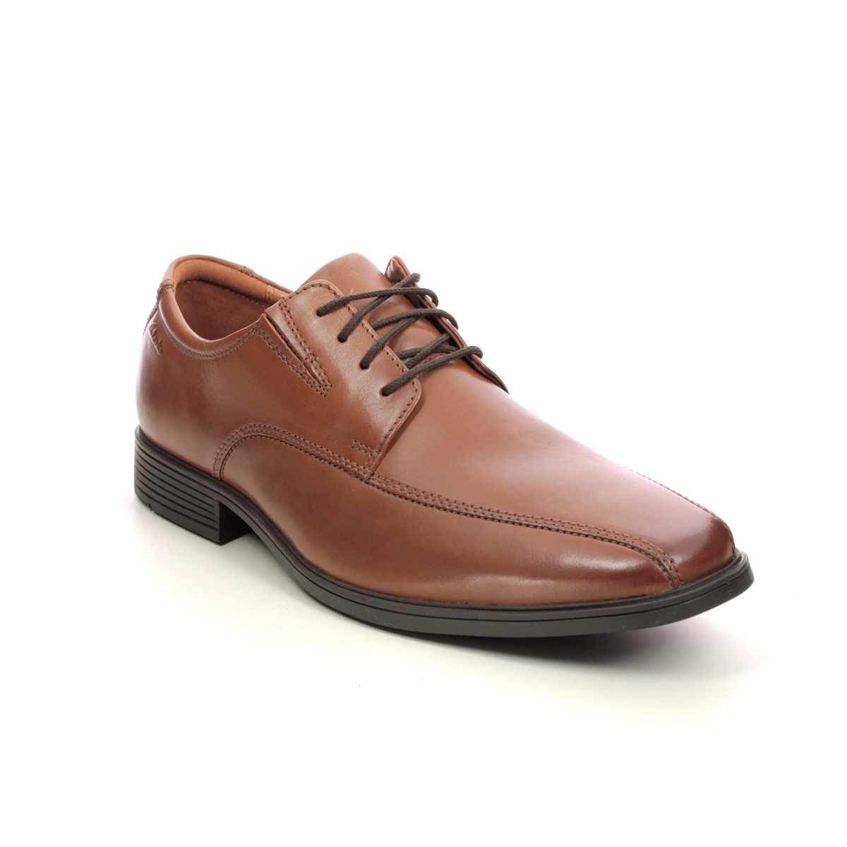 Clarks Tilden Walk Dark Tan Mens formal shoes 3009-58H in a Plain Leather in Size 8