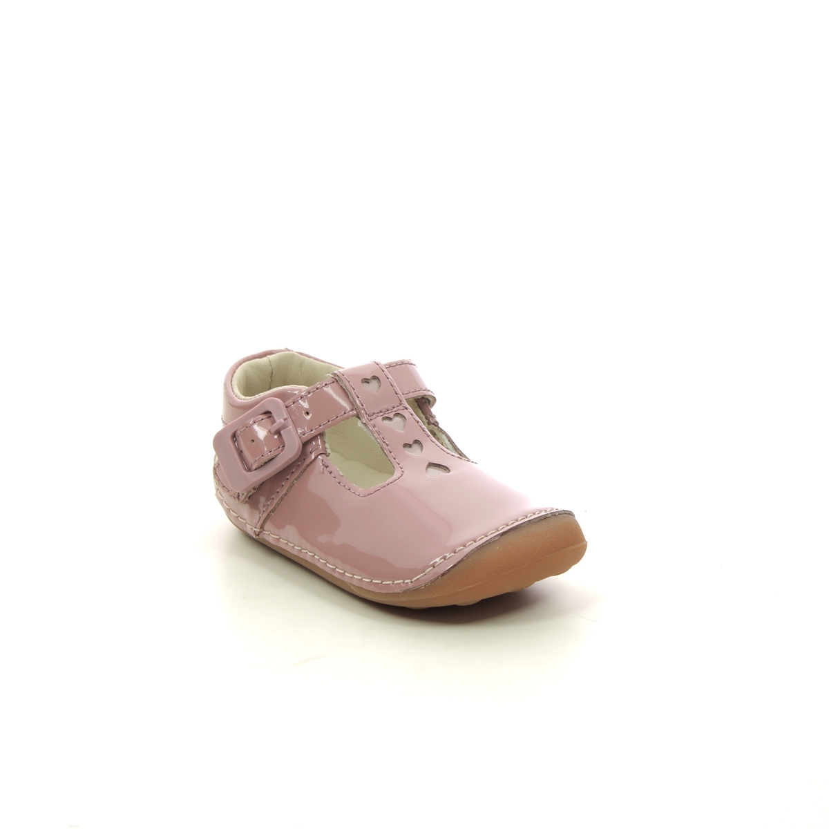 Clarks Tiny Beat T Pink Kids Girls First And Baby Shoes 694086F In Size 4.5 In Plain Pink F Width Fitting Regular Fit For kids
