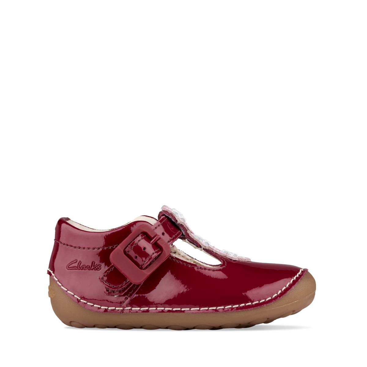 clarks shoes red patent