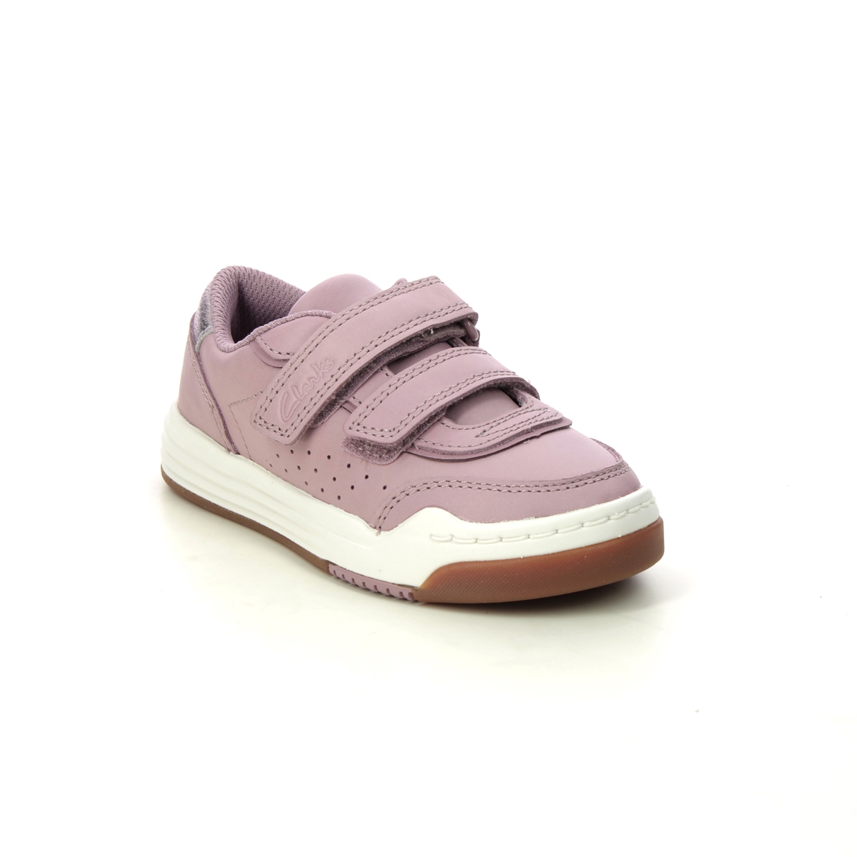 Clarks Urban Solo K Pink Leather Kids first shoes 7666-16F in a Plain Leather in Size 7.5