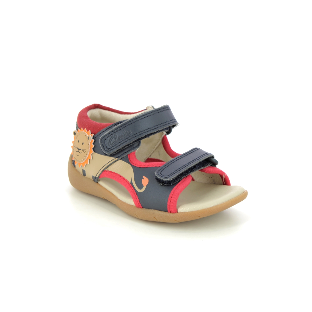 Clarks Zora Jungle T Navy Leather Kids Boys Sandals 646216F In Size 5.5 In Plain Navy Leather F Width Fitting Regular Fit For kids