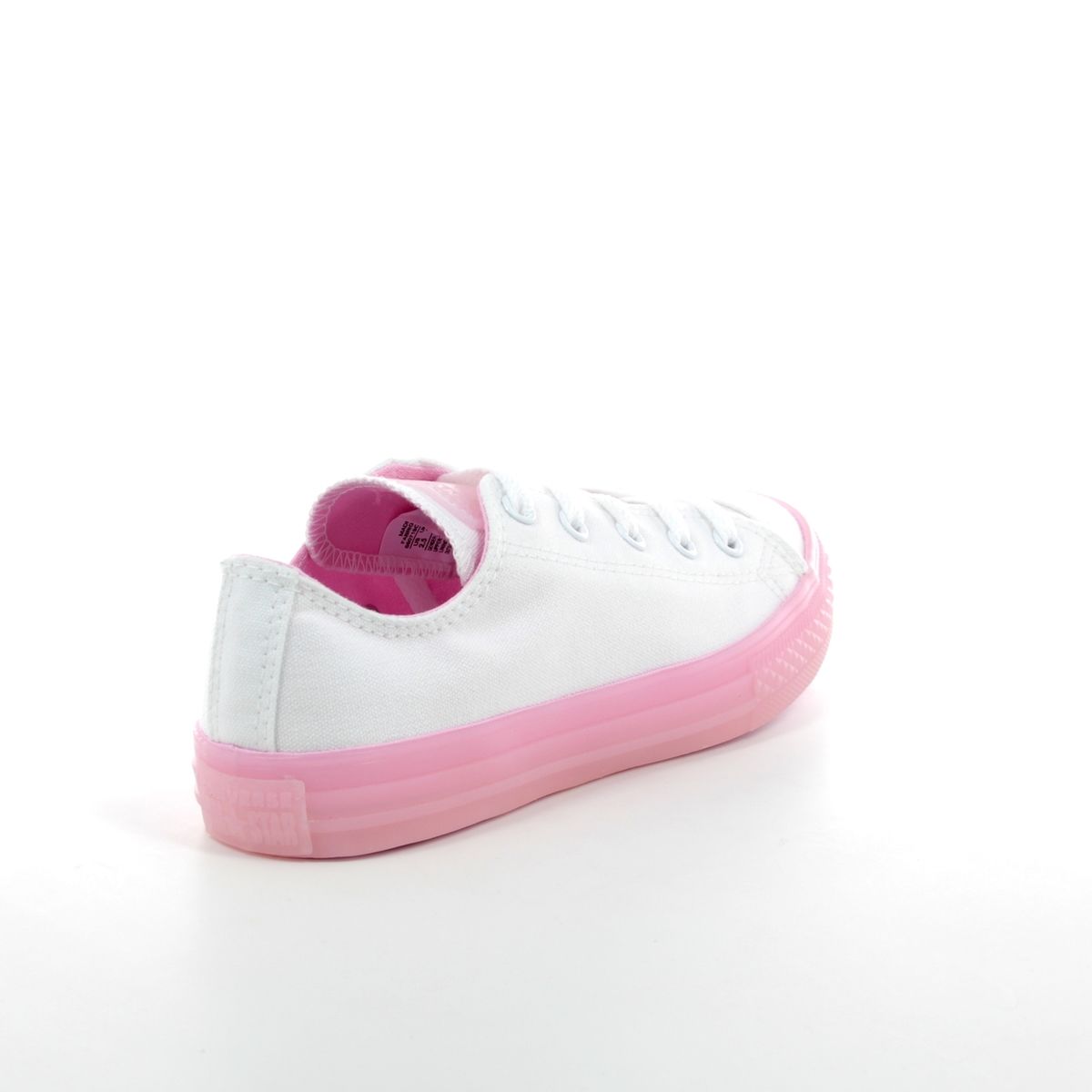 Converse Allstar Ox Jnr 660719C-100 White-Pink combi girls trainers