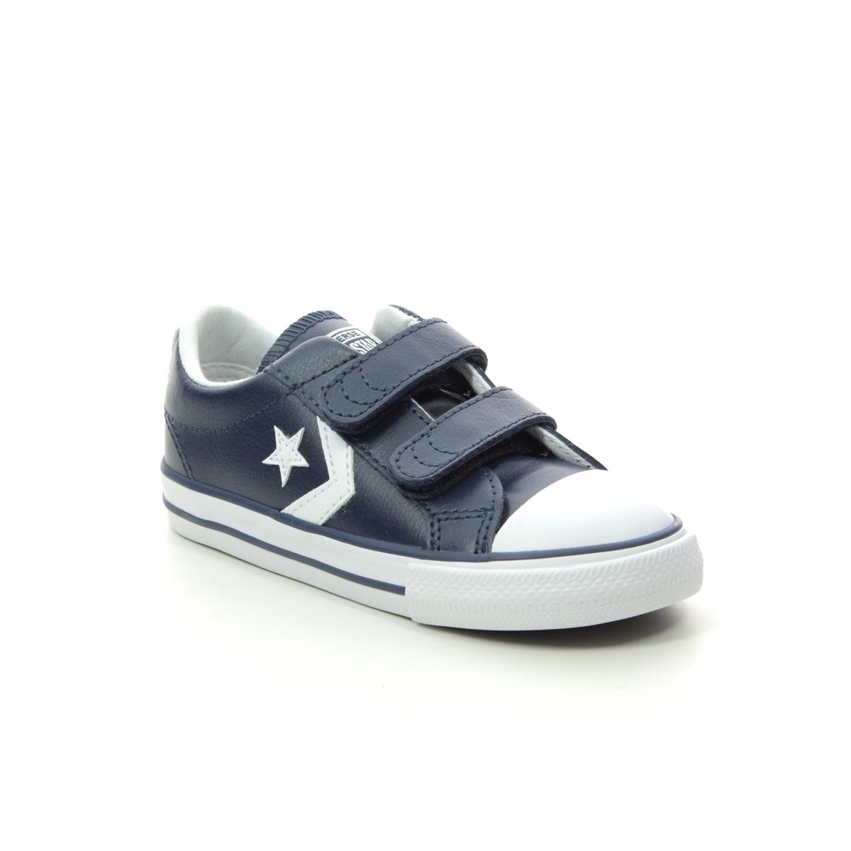 converse star player riptape trainers navy yellow