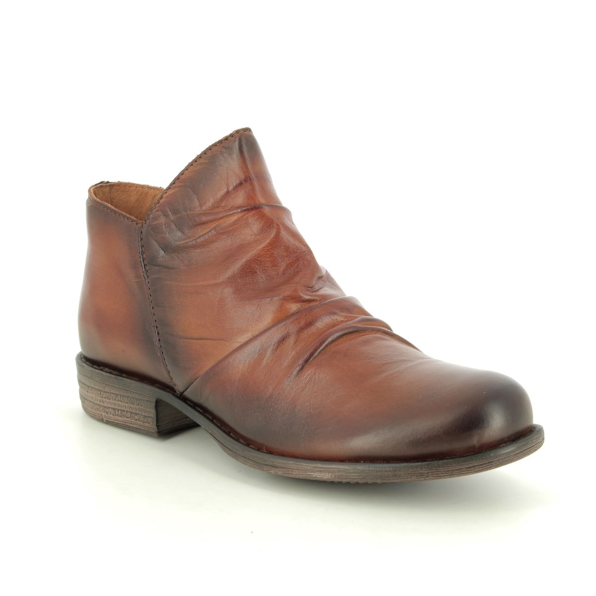 Creator Muskro Brown leather Womens Ankle Boots IB18387-20 in a Plain Leather in Size 42