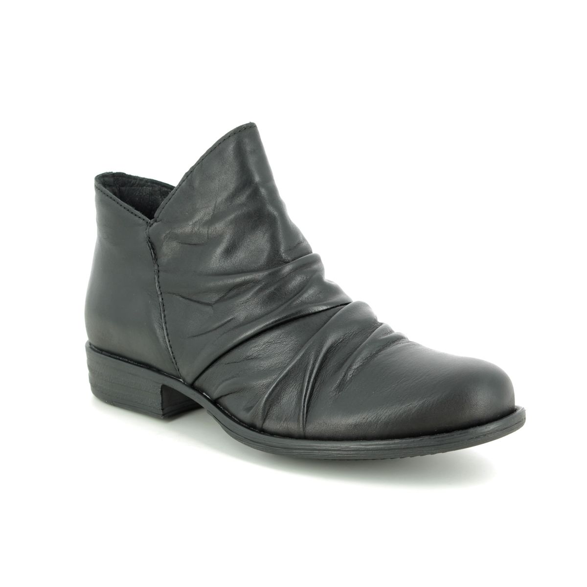 Creator Muskro Black leather Womens Ankle Boots IB18387-30 in a Plain Leather in Size 40