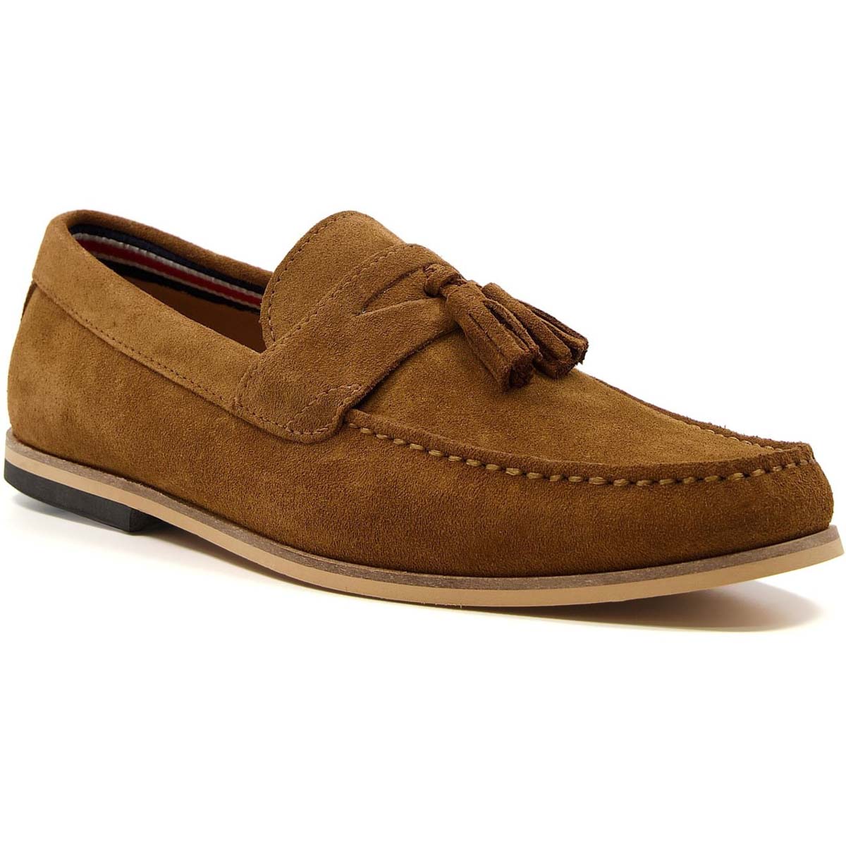 Dune London Bart Tan Mens Slip-on Shoes 2745063800083 in a Plain Leather in Size 12
