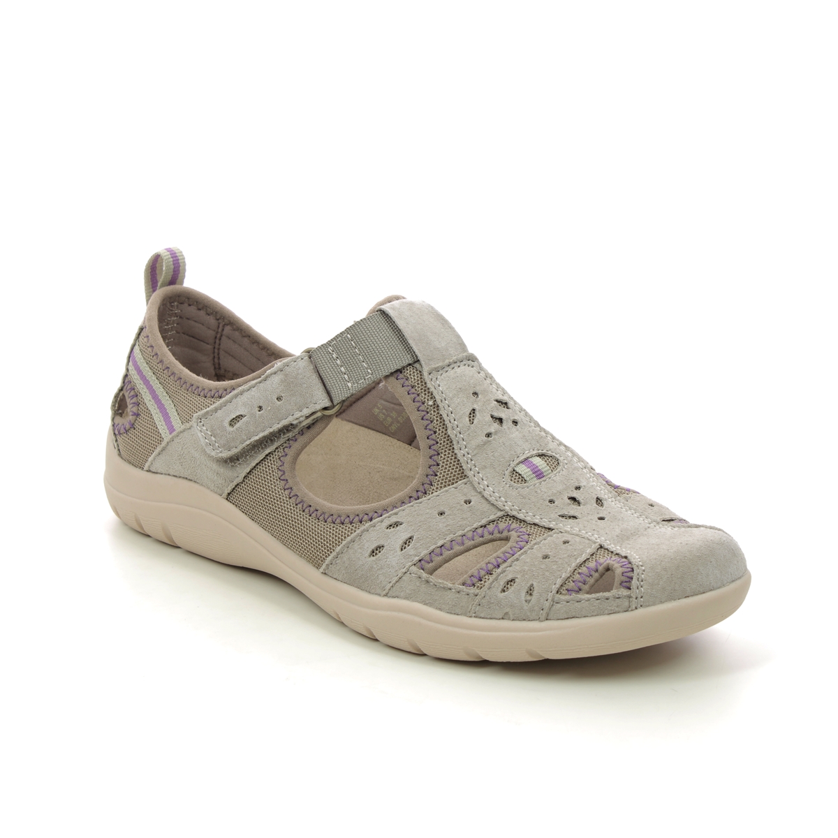 Earth Spirit Cleveland 01 Taupe Suede Womens Closed Toe Sandals 30324-50 In Size 9 In Plain Taupe Suede