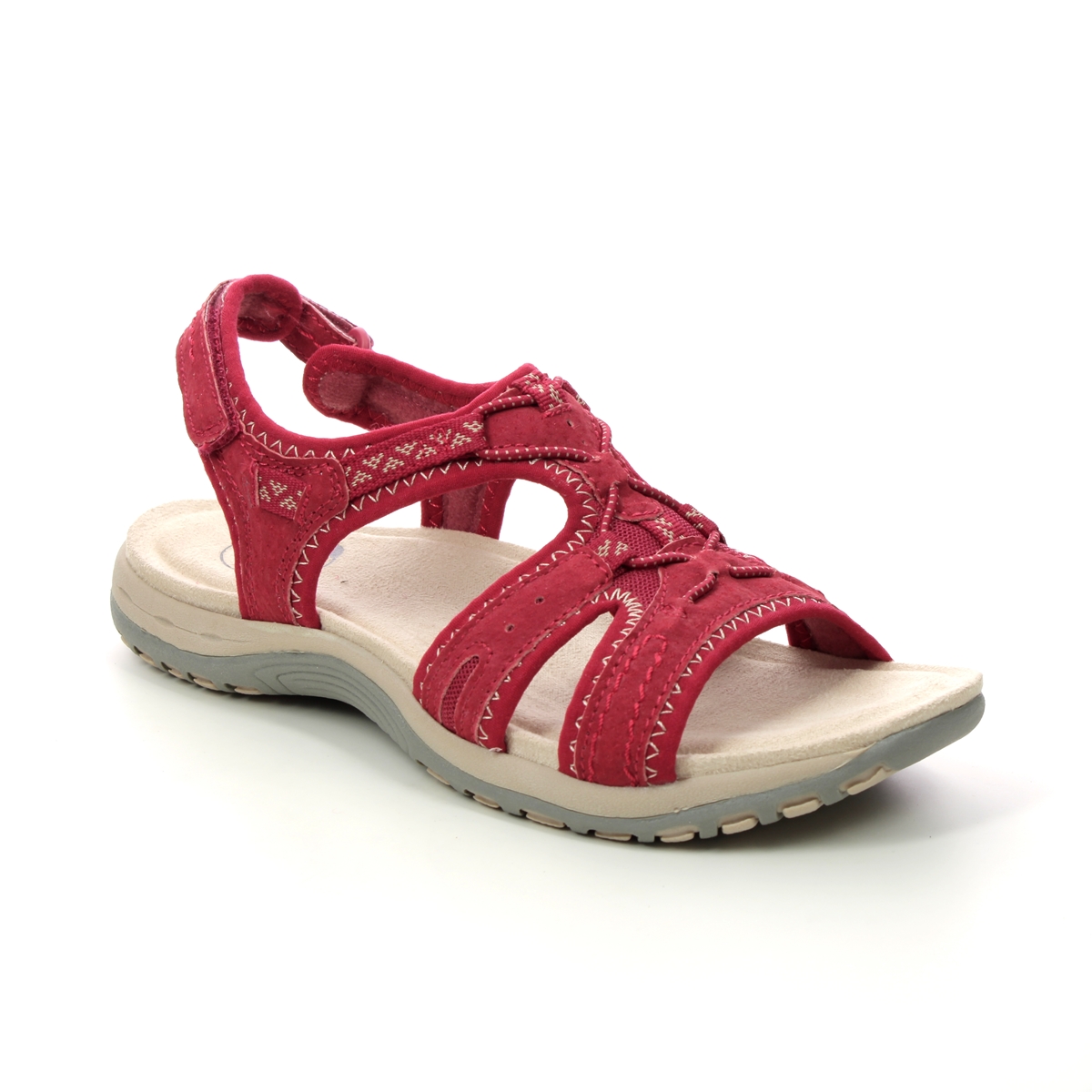 Earth Spirit Fairmount Red Suede Womens Walking Sandals 30535-80 In Size 5 In Plain Red Suede