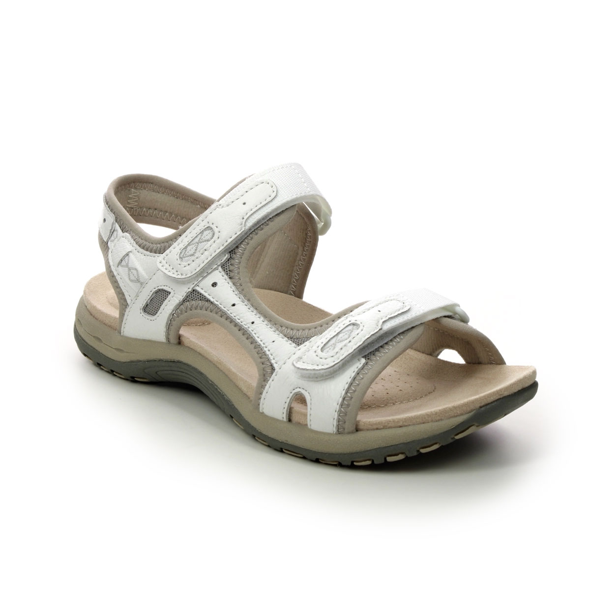 Earth Spirit Frisco White Womens Walking Sandals 30234-66 In Size 5 In Plain White