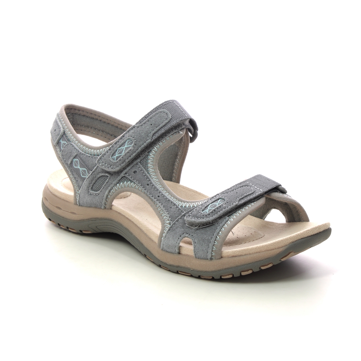 Earth Spirit Frisco Grey Womens Walking Sandals 40541-05 in a Plain Leather in Size 5