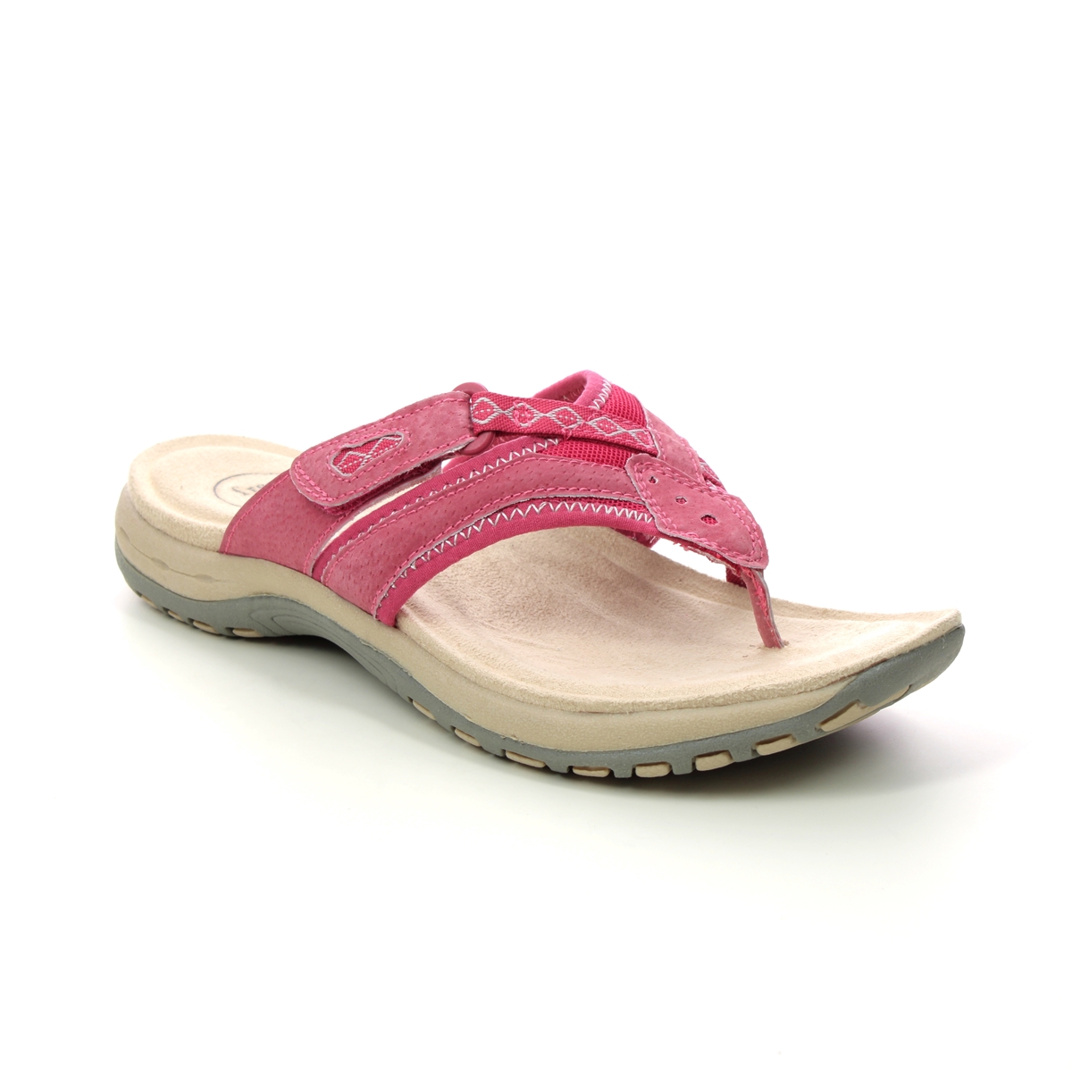 Earth Spirit Juliet 01 Raspberry Pink Womens Toe Post Sandals 40510- In Size 6 In Plain Raspberry Pink