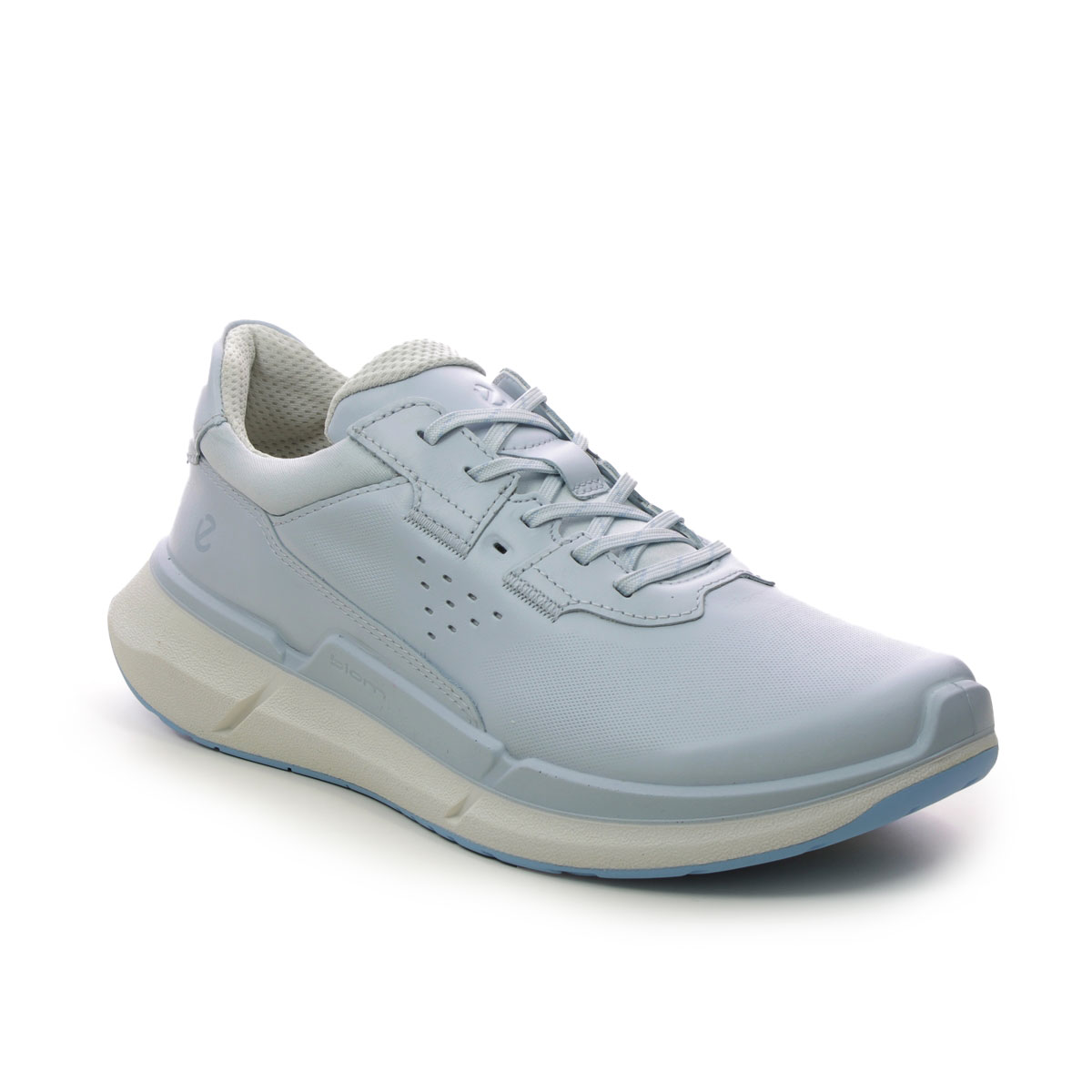 ECCO Biom 2.2 Ladies BLUE LEATHER Womens trainers 830763-01696 in a Plain Leather in Size 41