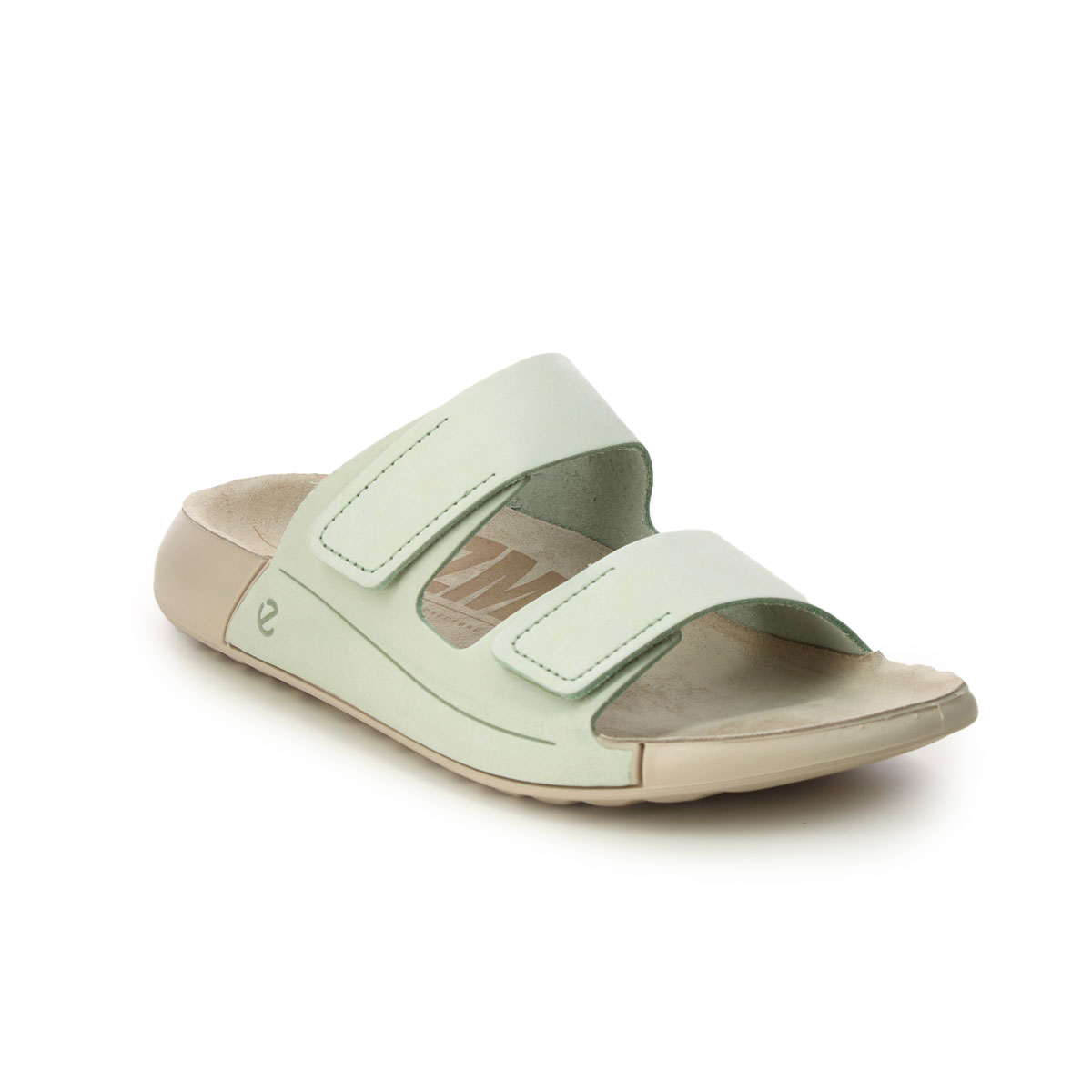 ECCO Cozmo Womens Velcro Mint green Womens Slide Sandals 206823-02579 in a Plain Leather in Size 41