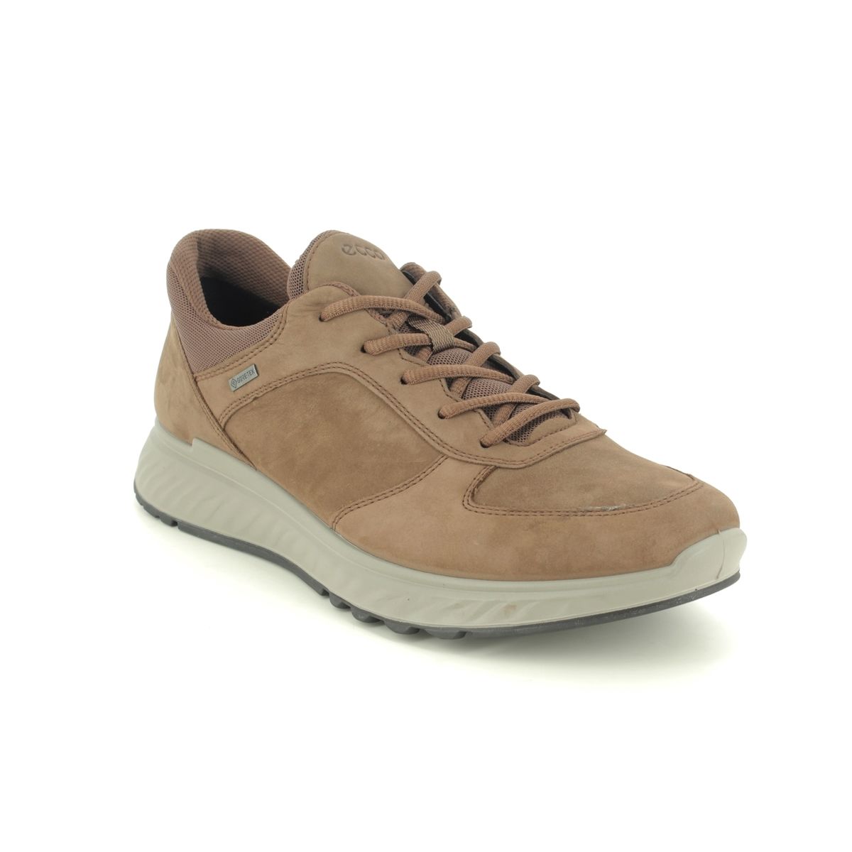 ECCO Exostride Mens Gtx Brown nubuck Mens trainers 835304-01482 in a Plain Leather in Size 45