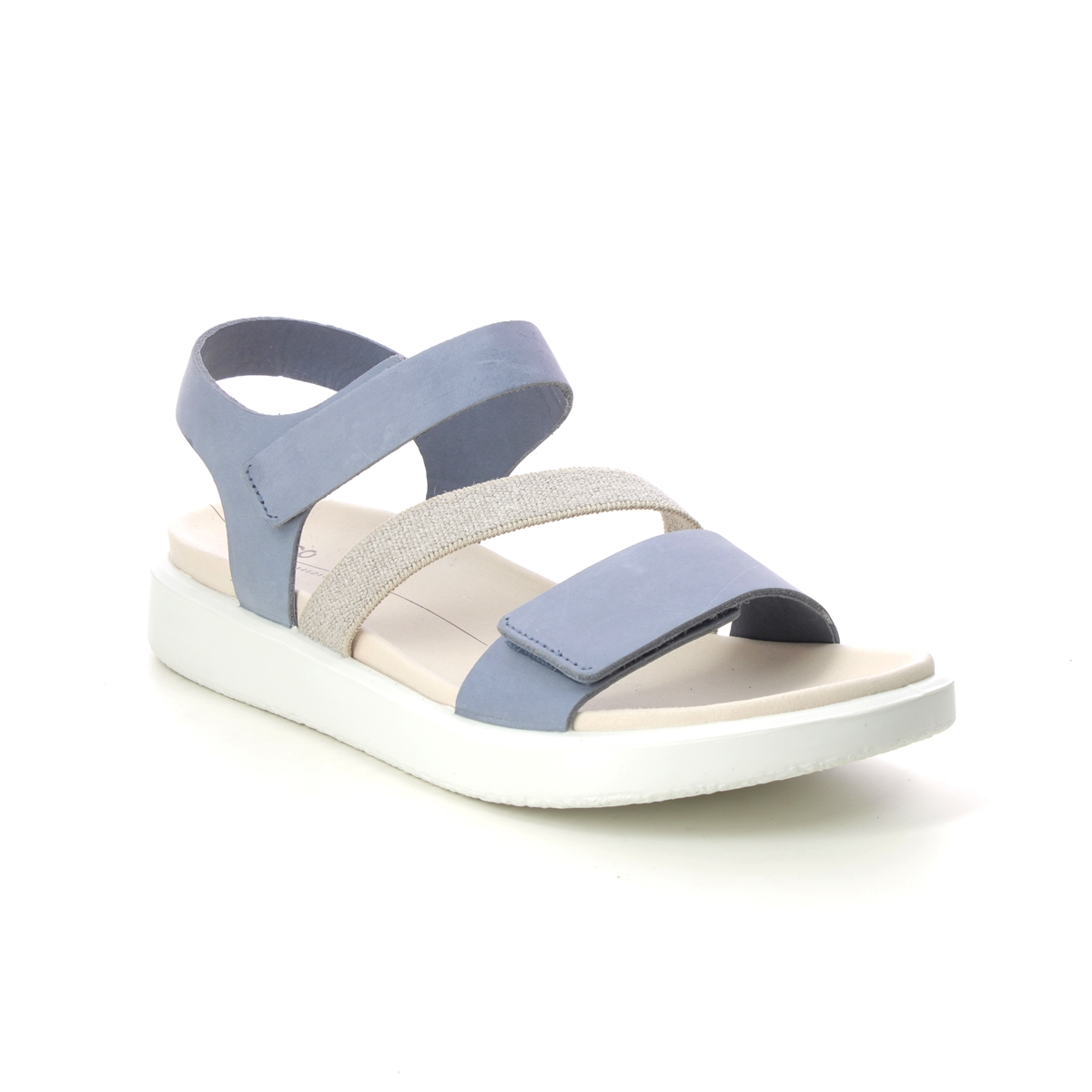 ECCO Flowt Vel BLUE LEATHER Womens Comfortable Sandals 273713-02646 in a Plain Leather in Size 40