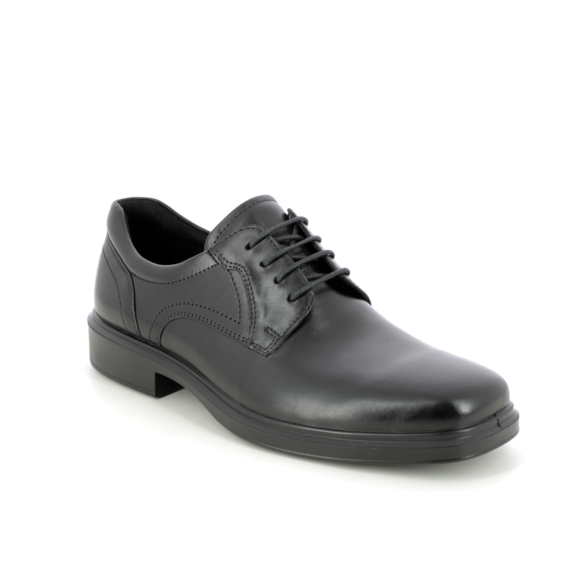 Ecco Helsinki 2 Plain Black Leather Mens Formal Shoes 500164-01001 In Size 46 In Plain Black Leather