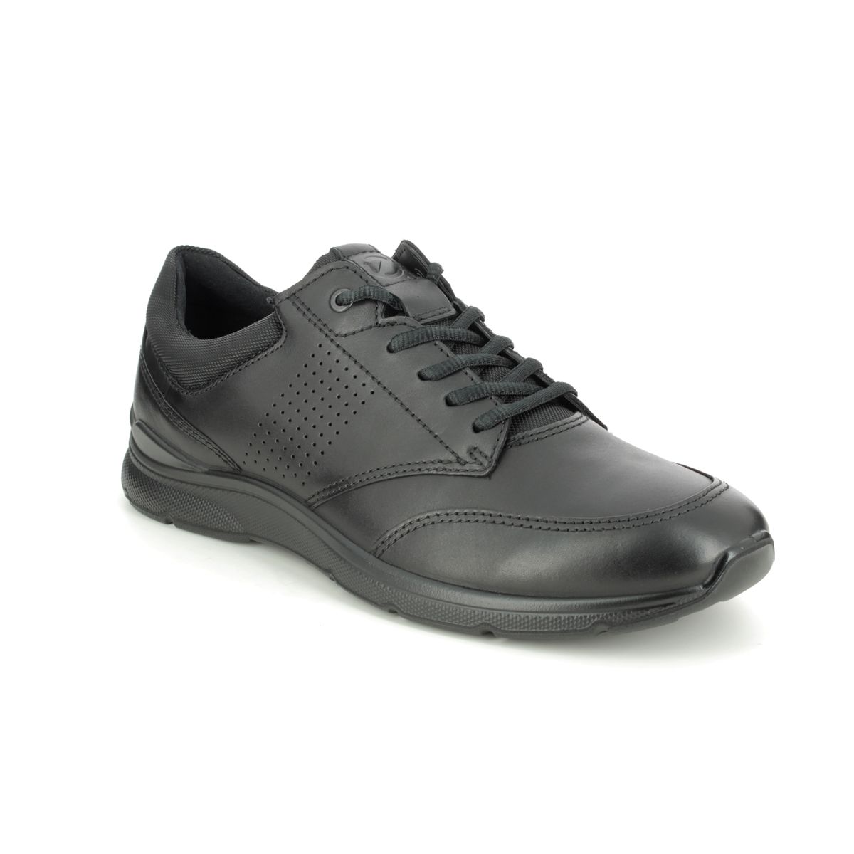 Ecco Irving Black Leather Mens Comfort Shoes 511734-51052 In Size 47 In Plain Black Leather
