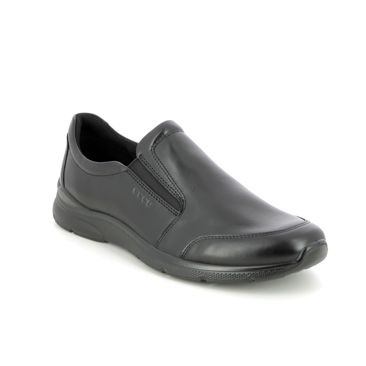 Ecco Irving Slip-On Black Leather Mens Slip-On Shoes 511684-11001 In Size 46 In Plain Black Leather