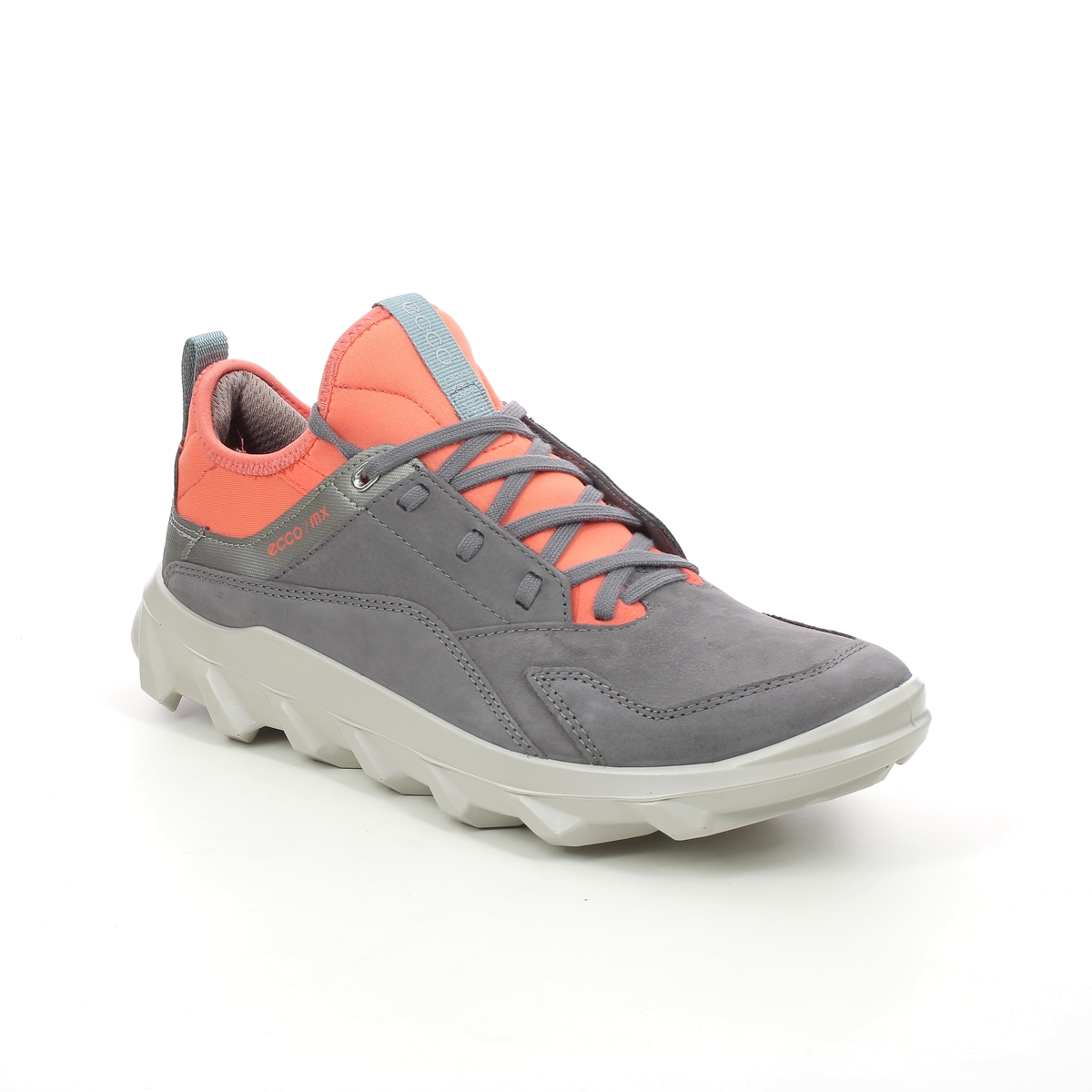 ECCO Mx Womens Grey orange Womens trainers 820183-60143 in a Plain Leather in Size 40