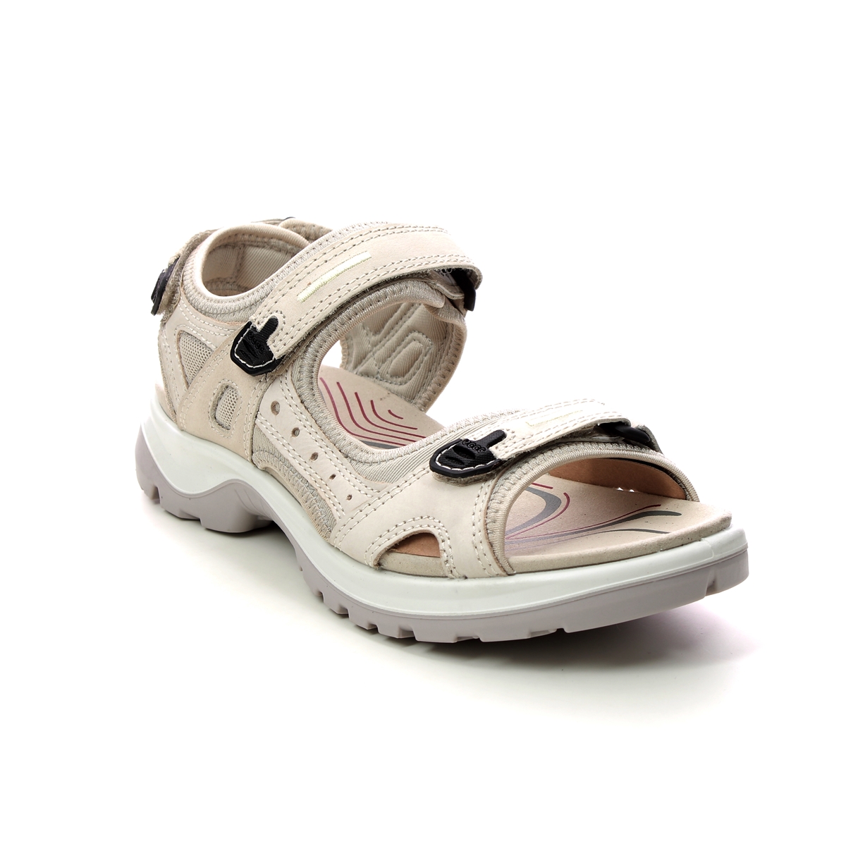 Ecco Offroad Lady Light Taupe Womens Walking Sandals 069563-01378 In Size 40 In Plain Light Taupe