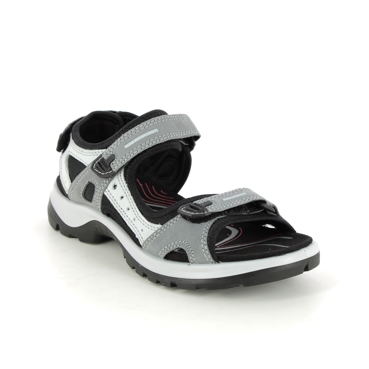 Ecco Offroad Lady Grey Nubuck Womens Walking Sandals 069563-02244 In Size 42 In Plain Grey Nubuck