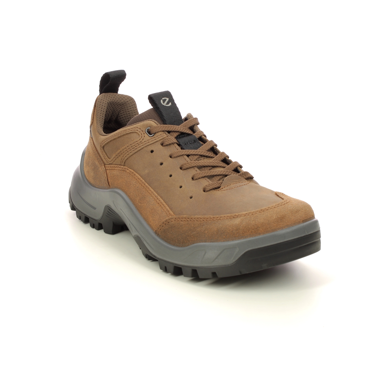 ECCO Offroad Shoe Brown leather Mens comfort shoes 822344-55778 in a Plain Leather in Size 46