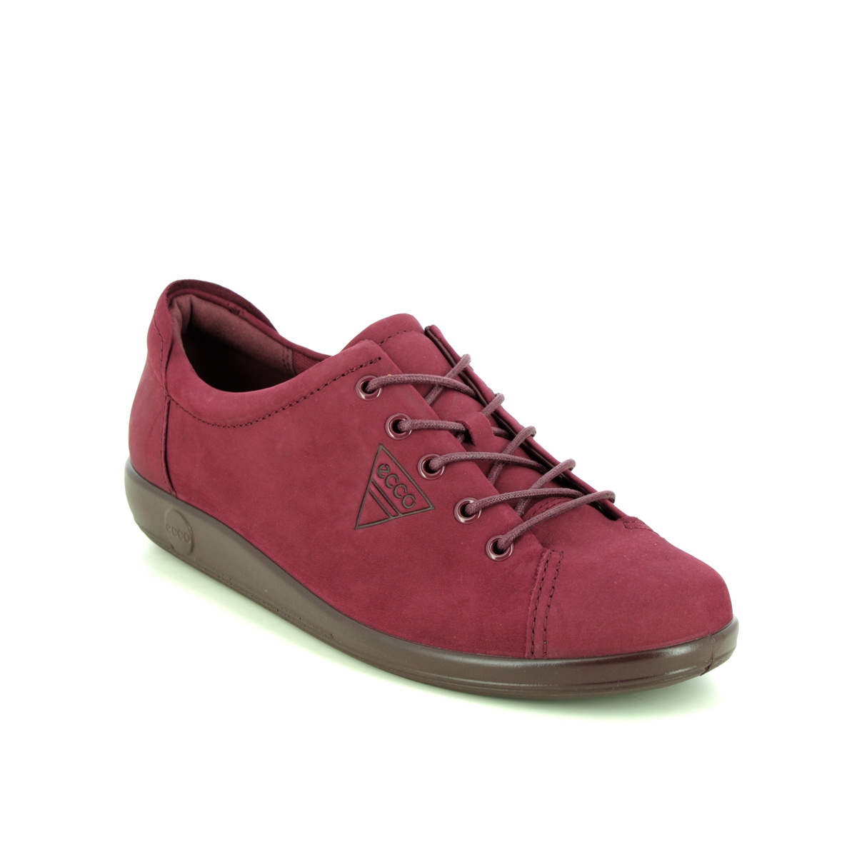 ECCO Soft 2.0 Plum Womens lacing shoes 206503-02237 in a Plain Leather in Size 38