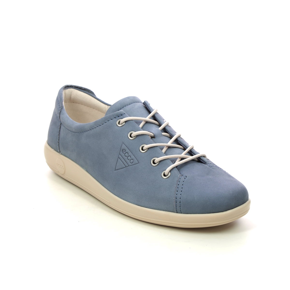 Ecco Soft 2.0 Denim Womens Lacing Shoes 206503-02646 In Size 42 In Plain Denim
