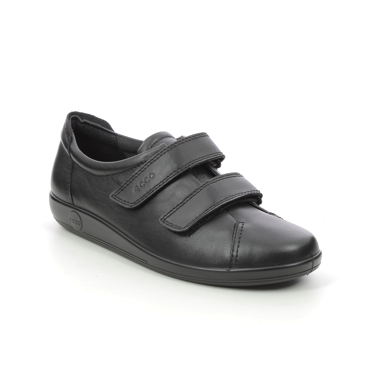Ecco Soft 2.0 2V Black Womens Comfort Slip On Shoes 206513-56723 In Size 38 In Plain Black