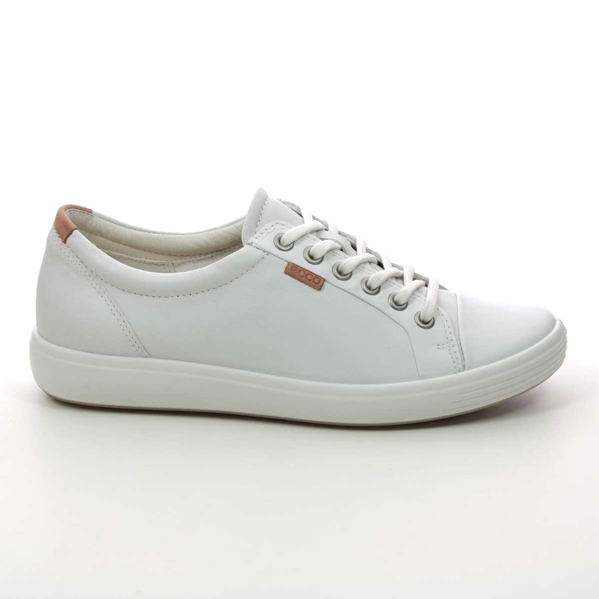 ECCO Soft 7 Lace White Leather Womens trainers 430003-01007